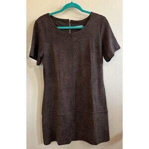 Paper Crane Women’s Size Large Dress Knee-length Faux Suede Trendy Fallwear